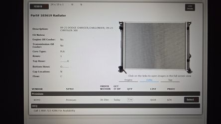 KOYO Radiator available for 09-23 DODGE CHARGER, CHALLENGER | CHRYSLER 300