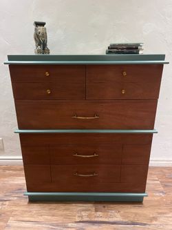 Mid Century Modern Dixie Tallboy Dresser - Refinished MCM Chest of Drawers