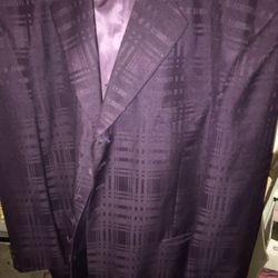 2 Piece purple Suit With Long coat 