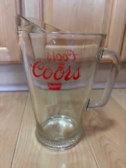 Vintage 1970’s Coors Beer Pitcher Heavy Glass
