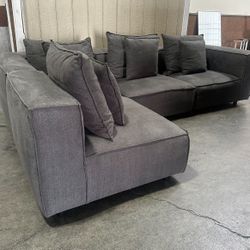 Kasala “Tyler” Modular Sectional – 4-Piece (Deep Charcoal) 