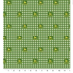 Springs Creative 44" x 36" Cotton John Deere Gingham Precut Sewing & Craft Fabric