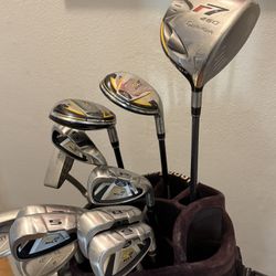 Cobra S2 Max Golf Club Set - 5-PW + 3 & 4 Hybrid + TaylorMade R7 Driver  + Key Sand And Approach Wedges