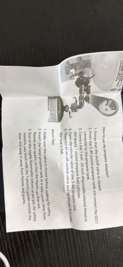 Propane Tank Refill Adapter with Valve