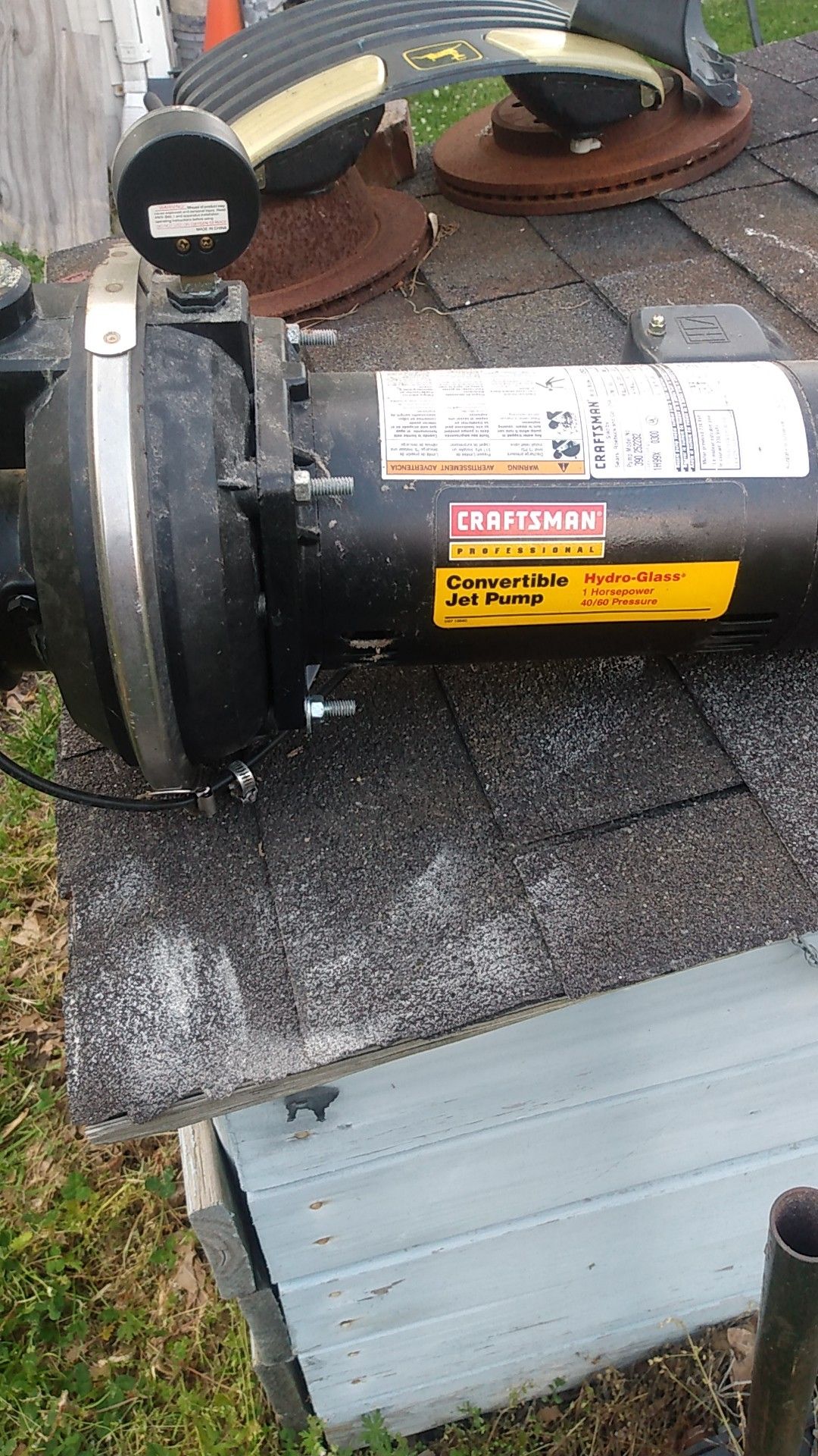 Craftsman convertible jet pump 1hp 40/60 pressure professional series