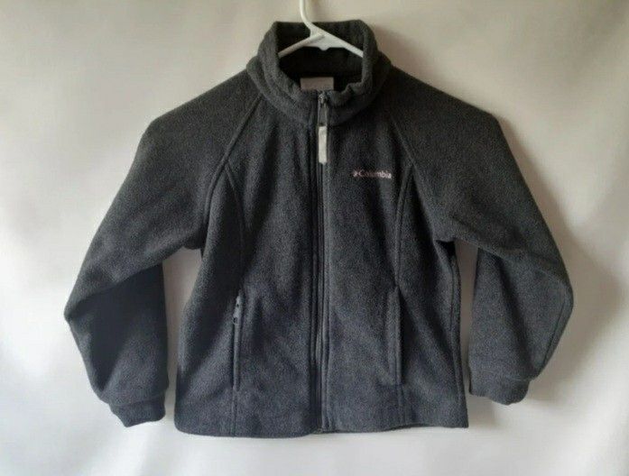 Columbia girls gray 1/4 zip pullover fleece size 6/6X