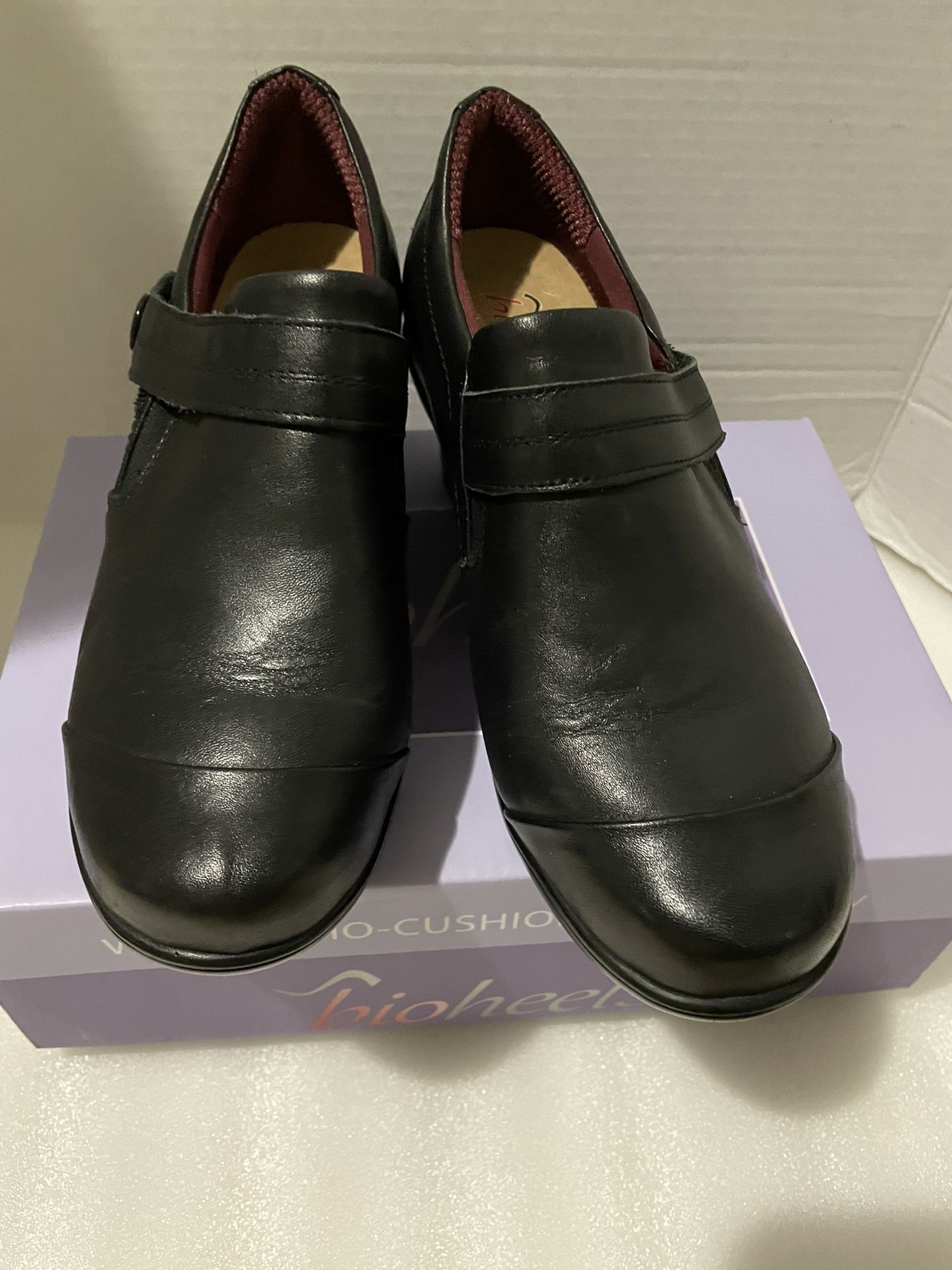 BIOHEELS  Ortho-Cushion Marina Heel  Women's Size 7.5 Black Wide