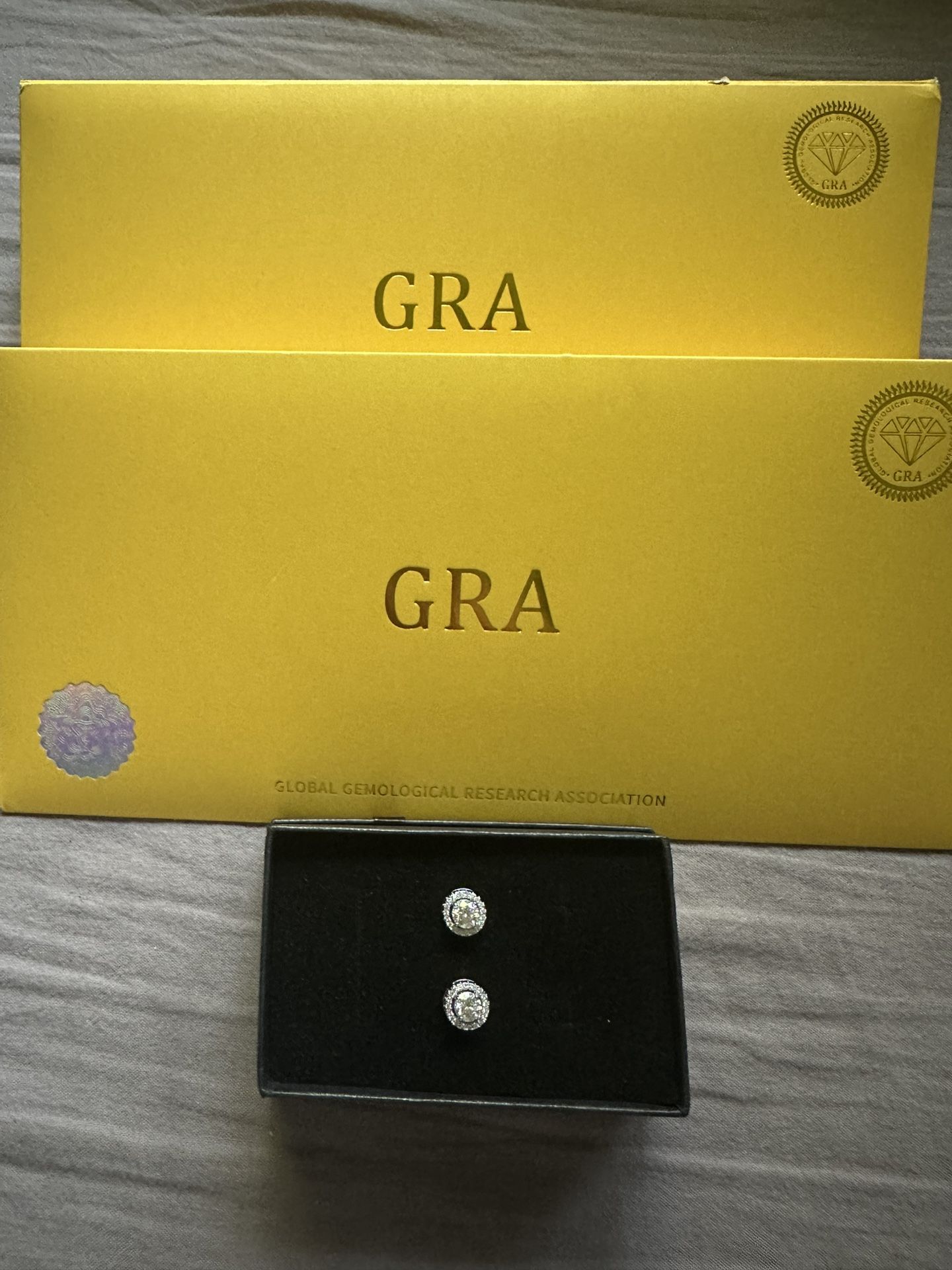 Moissanite Halo Earrings