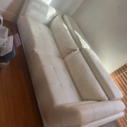 White Leather Couch