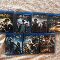 Harry Potter Blu-Ray Disks 2-7, Like New 