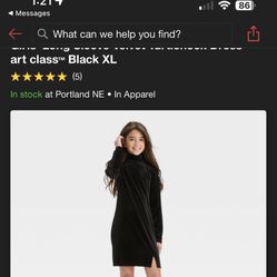 Girls Black Dress New 