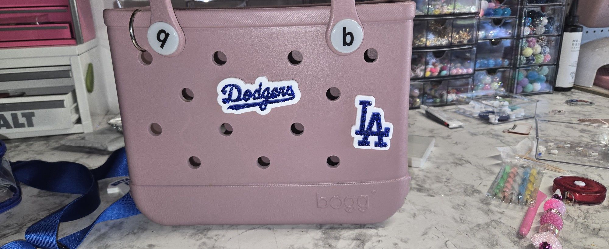 LA Baseball Bogg Bag Charm