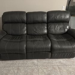 reclining leather sofa