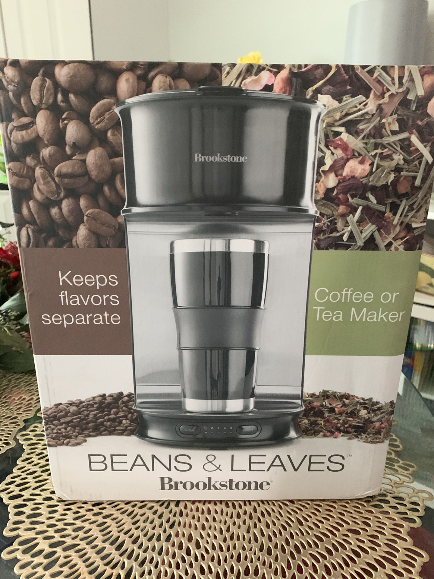BrookStone Beans &Leaves Coffee or Tea Maker