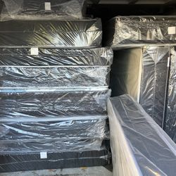 New Mattresses, Boxprings & Metal Frame. All Sizes Available In Plastic. Excellent Quality Low Prices. Twin Mattress Starting At $99. Hablamos Español
