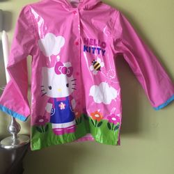 Hello Kitty Rain Coat Size 6 Excellent Condition Like New 