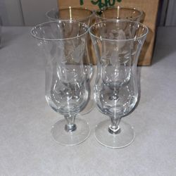 Set Of 4 Princess House Parfait Tulip Glasses