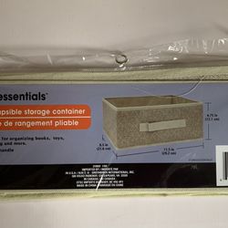 NIB Essentials Collapsible Storage Containers 8.5”x11.5”x4.75” - 12 Available 