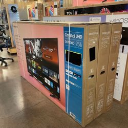 75” Samsung Crystal DU7200 4K UHD Smart Tv 