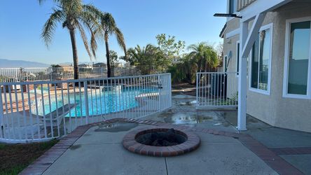 White Aluminum Pool Separation Fence
