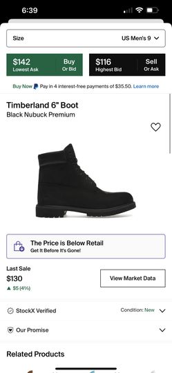 Timberland Boots Size 9