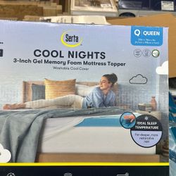 Cool night, 3 inch gel, memory foam mattress topper