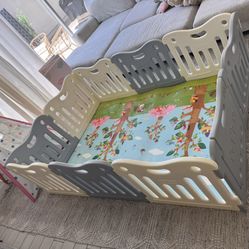 Baby Care Play Pen With Thick Play Mat 