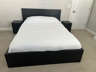Queen Bed Set + Mattress (option without $250) + 2 Nightstands