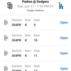 Dodger’s Tickets 