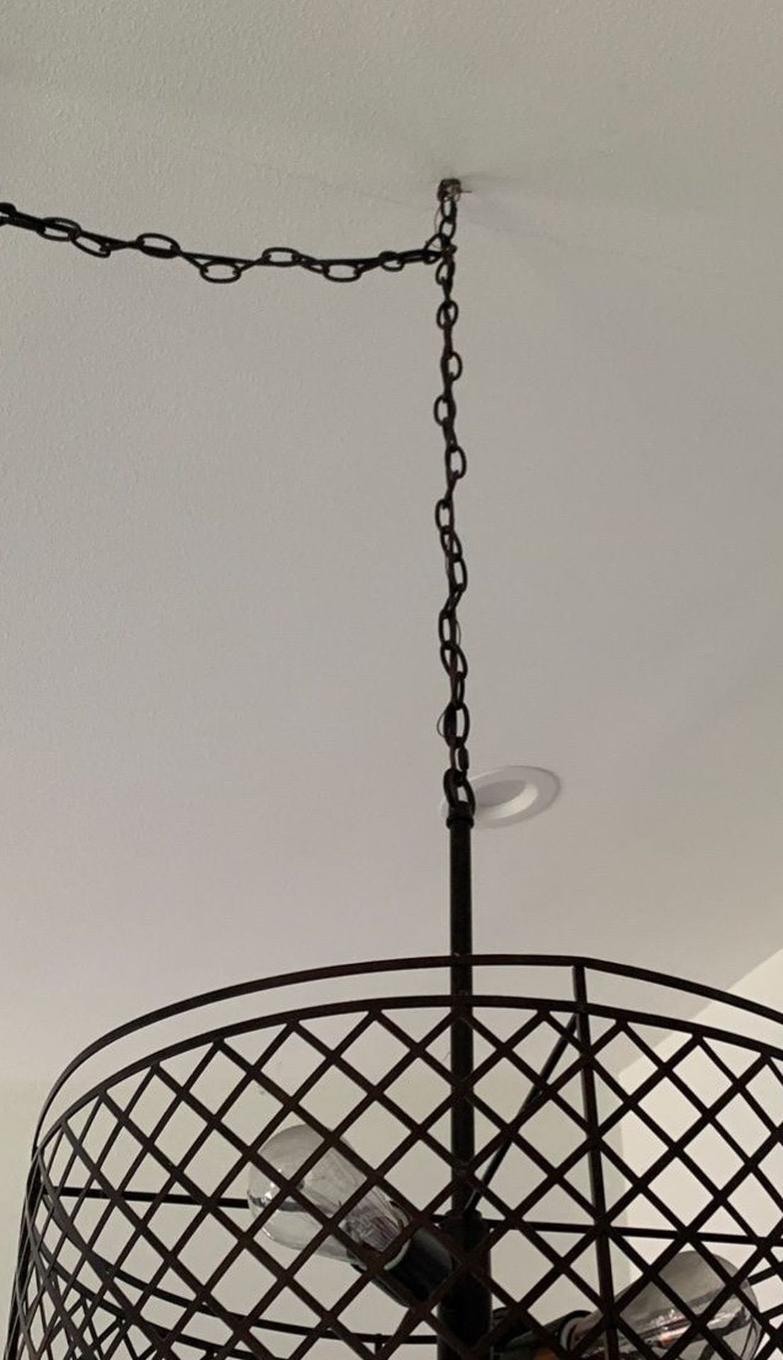Kitchen chandelier with bulbs