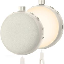 Brand New 3-in-1 Mini Sound Machine with Night Light & Bluetooth Speaker - Beige