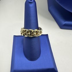 Gold Cuban Link Ring