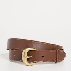 NEW FRAME BROWN LEATHER WITH GOLD BUCKLE 