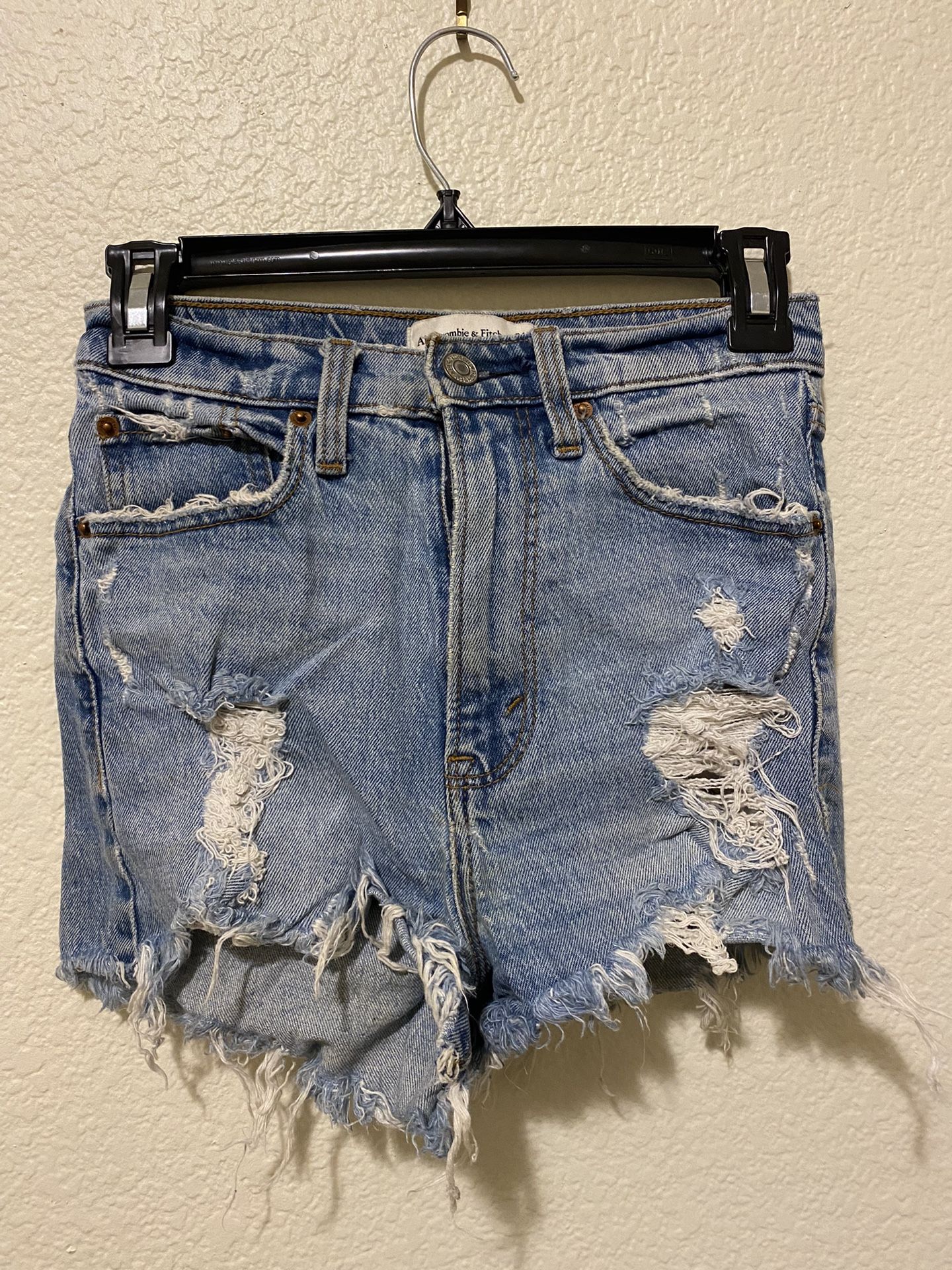 A&F High Rise Jean Shorts