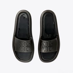 Tory Burch Bubble Jelly Slides Perfect Black size 10