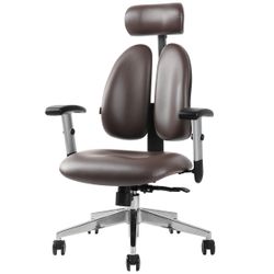 Ergonomic Home Office Chair with Lumbar Support, high Back pc Chair, Comfortable Office Chair, Coffee color  