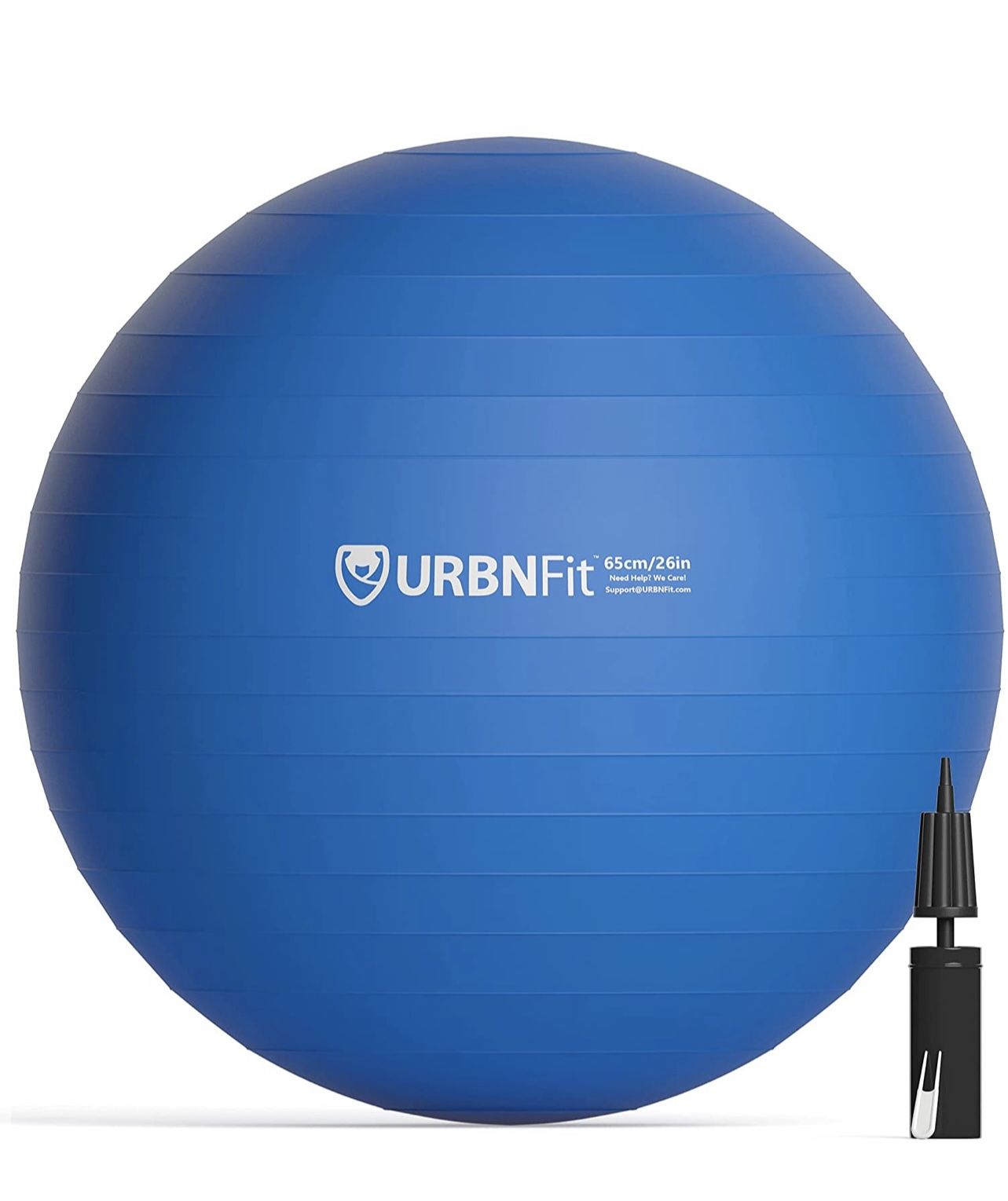 Exercise Ball - Yoga Ball for Workout Pregnancy Stability - AntiBurst Swiss Balance Ball w/ Pump - Fitness Ball Chair for Office, Home Gym