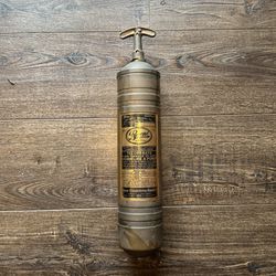 Antique 1911 Brass  PYRENE 1 Qt. Fire Extinguisher.  