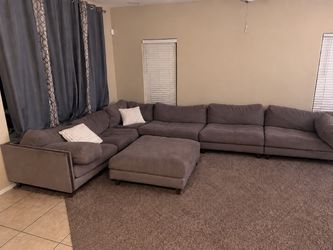 Grey sectional couch