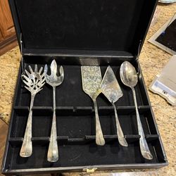 5 Piece Silver Plated Service set In Case