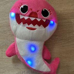 Mommy Shark Singing LED Light Plush Toys Music Doll English Song Toy Gift