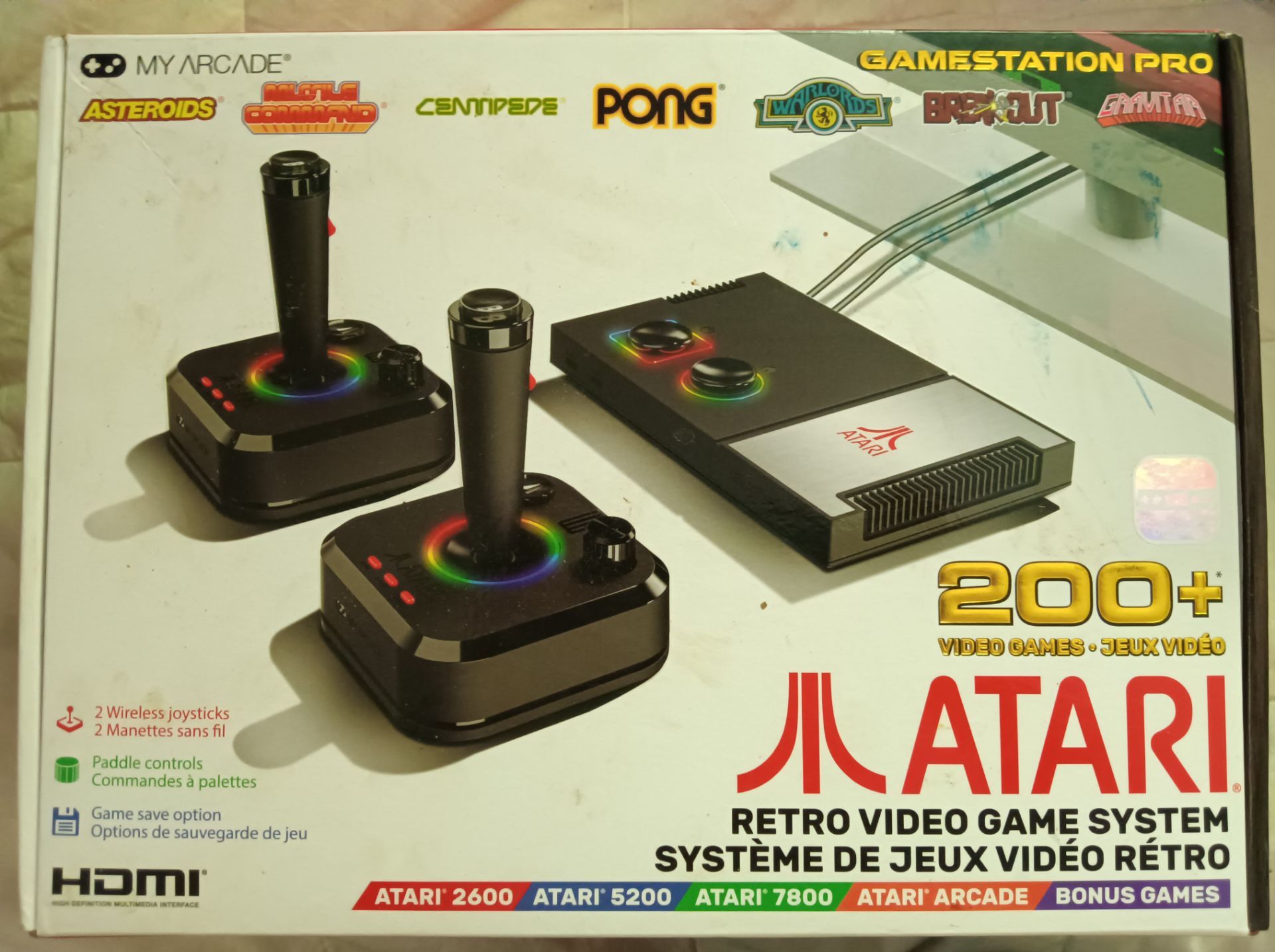 Atari GameStation Pro Retro Console 200+ Games HDMI 720p Wireless Controllers