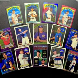 Astros Topps Heritage Chrome Parallel Lot (14) Yordan/Altuve/Bregman/Correa/Tucker/Springer