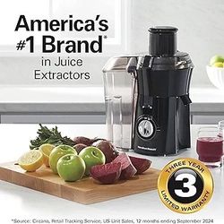 Hamilton Beach Juicer Machine, Big Mouth Large 3” Feed Chute for Whole Fruits an