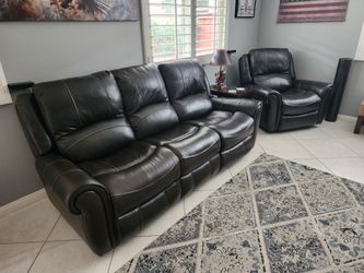 Leather Recliner Sofa and Leather Recliner