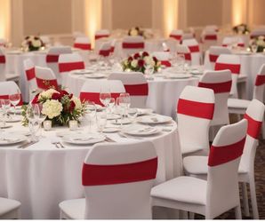 100 red spandex chair bands