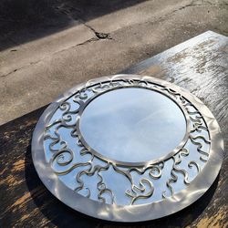 Real steel decorative glass mirror