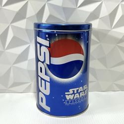 Star Wars 1999 Cracker Jack Pepsi Collectors Canister Tatooine Globe Tie Fighter