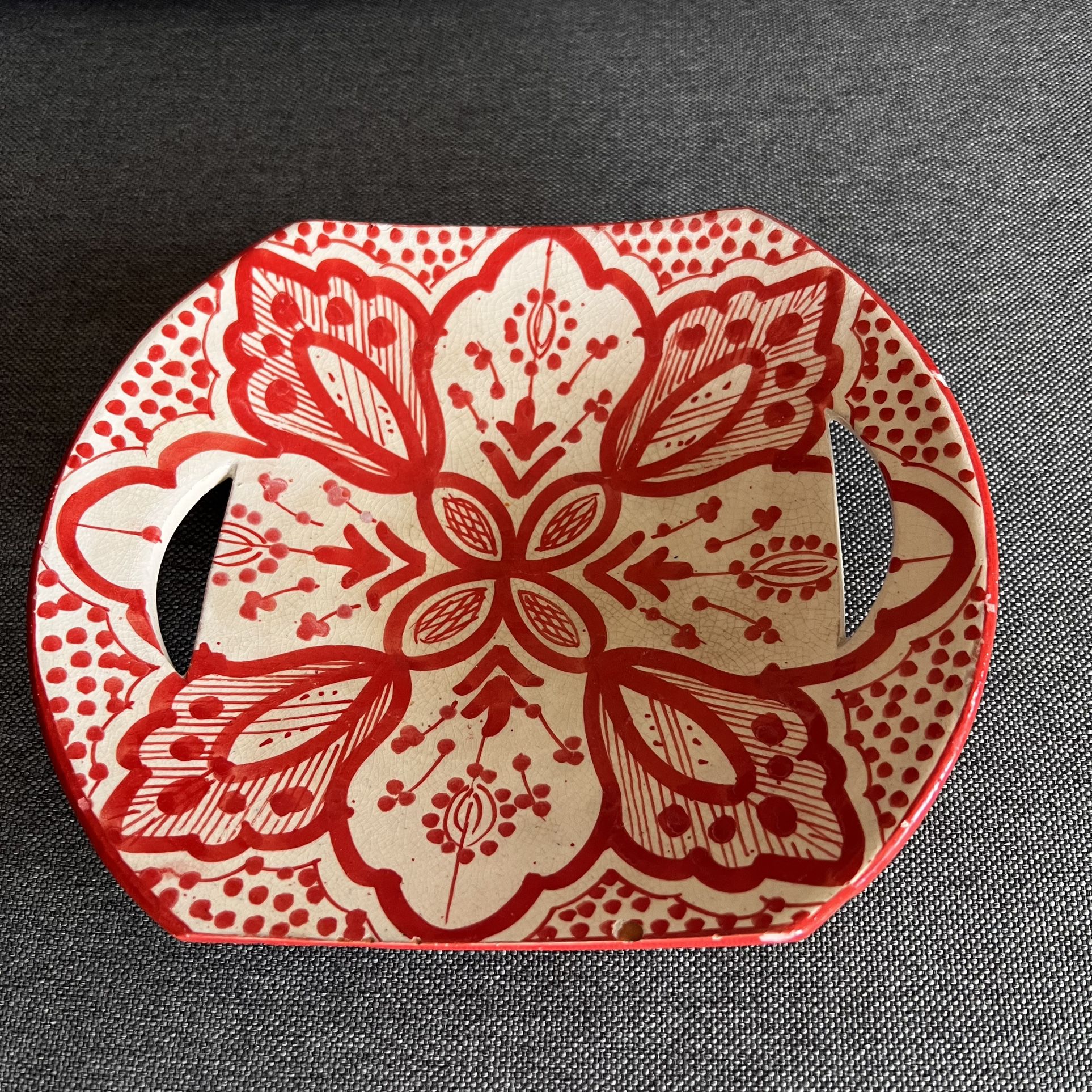 Ceramic Appetizer Plate Moroccan/Persian Design 
