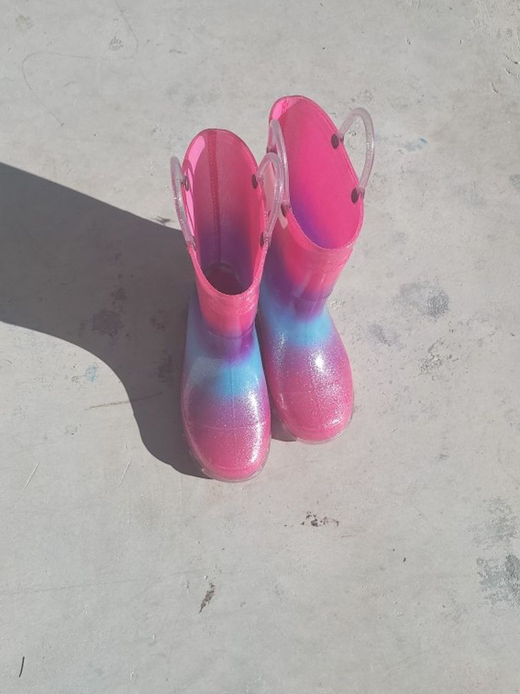 Rain Boots Girl Kids Size 11